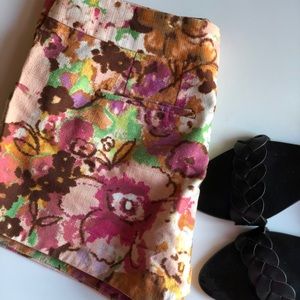 Floral jcrew shorts.
